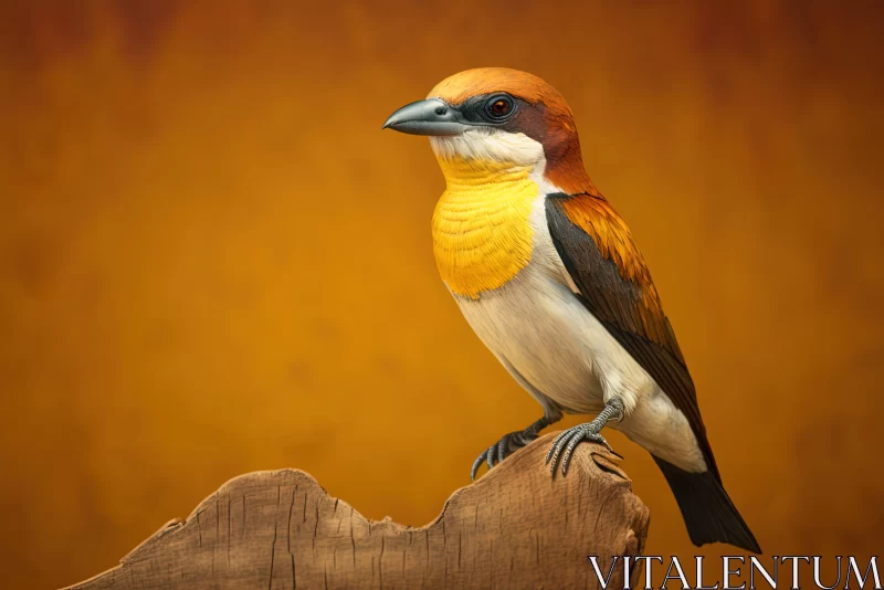 AI ART Colorful Bird on Branch: Tonga Art