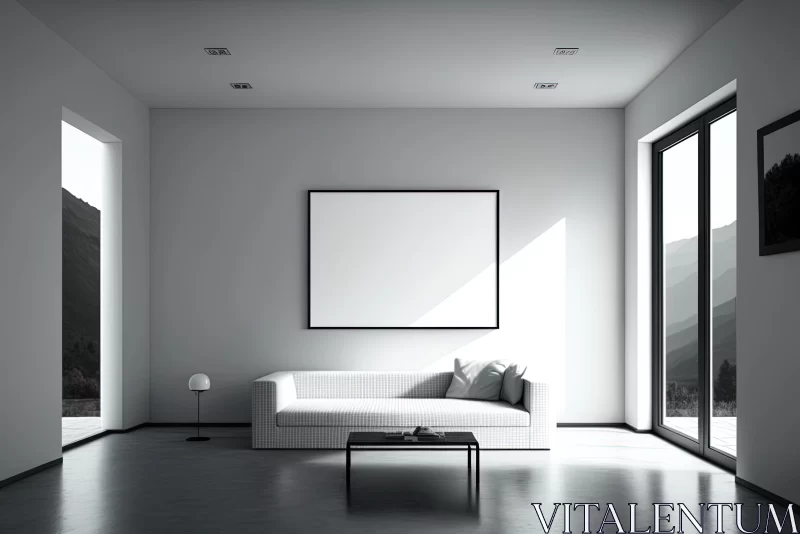 Elegant Interior with Neoclassical Influences AI Image