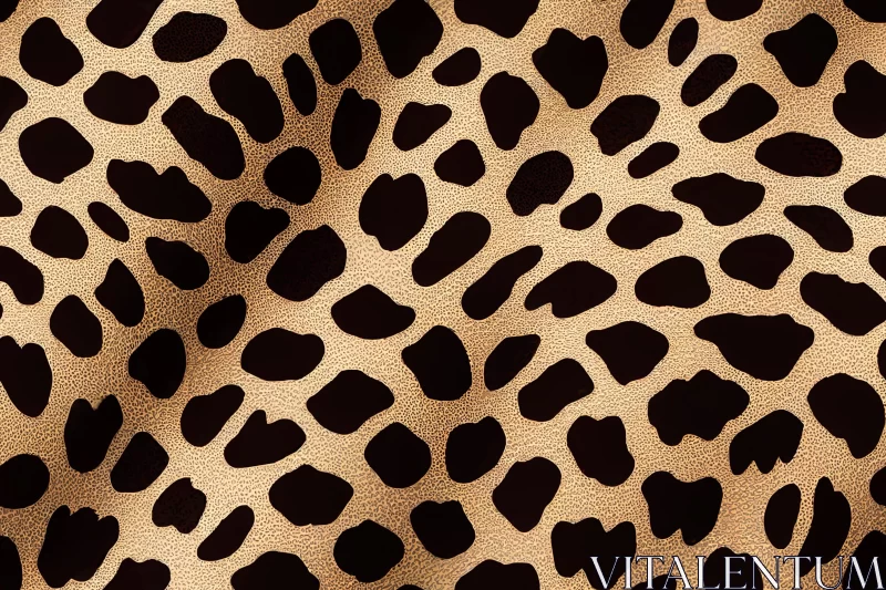 Gold Leaf Leopard Print Fabric: A Study in Textural Elegance AI Image