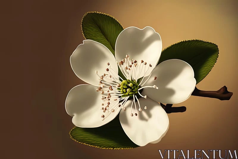 Hyper-Detailed Apple Blossom Artwork AI Image