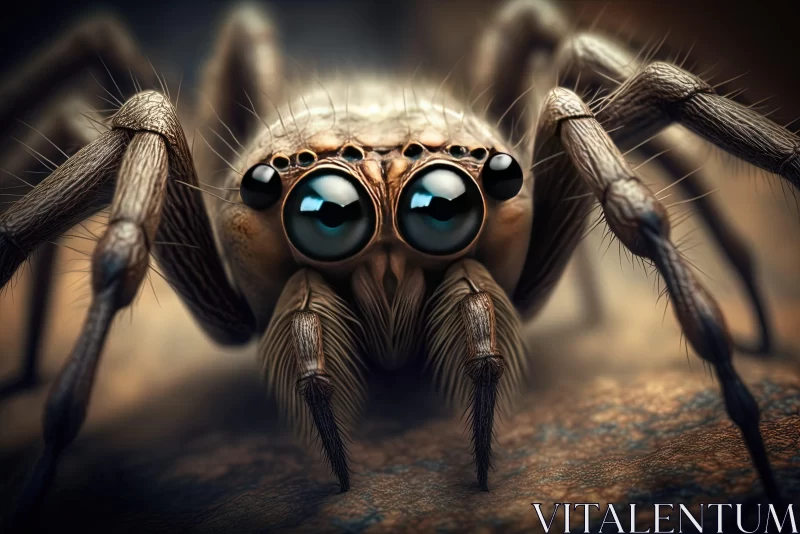 Intriguing Spider Gaze: A Study in Sci-Fi and Historical Style AI Image
