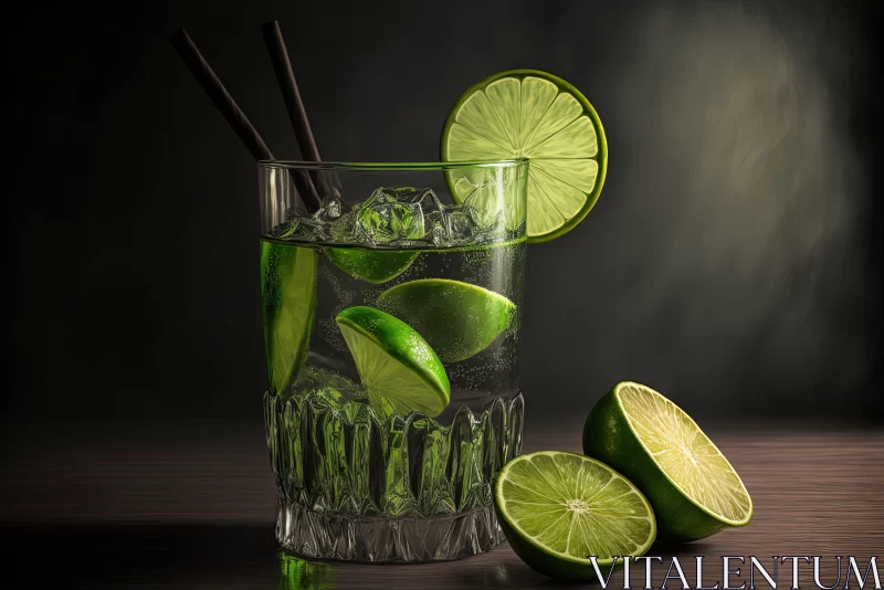 Monochromatic Masterpieces: A Display of Drinks in Glass AI Image