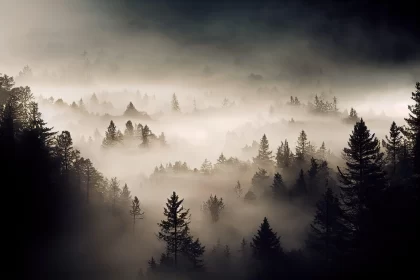Mystical Foggy Forest: An Epic and Intricate Landscape