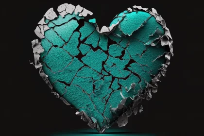 Cracked Heart Wallpaper - Emotionally Charged Urban Decay Realism
