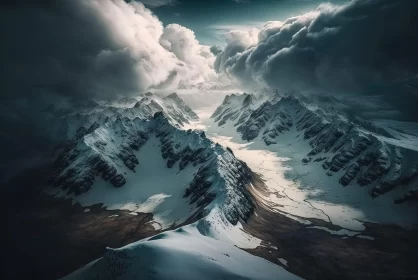 Moody and Atmospheric Ice Mountainscape