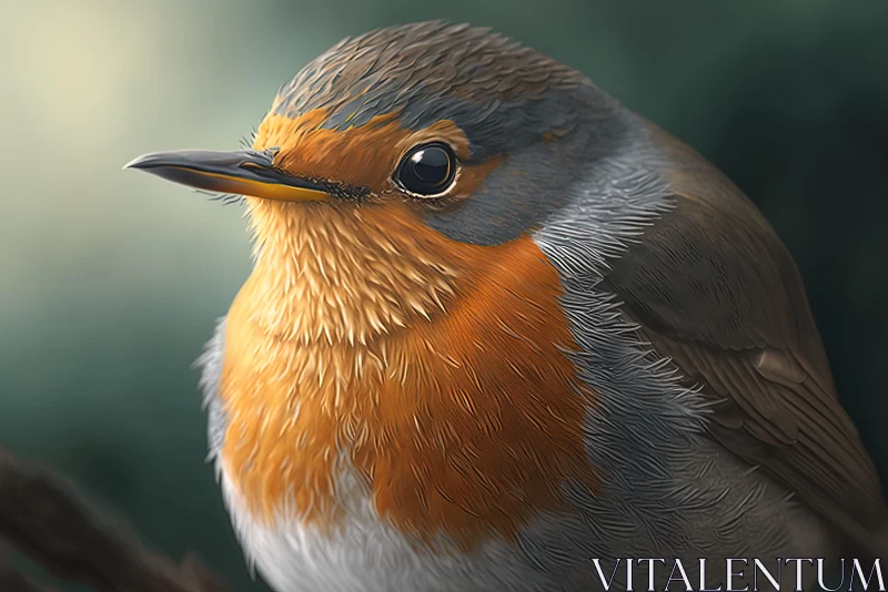 Exquisite Bird Painting in Digital Art Style AI Image