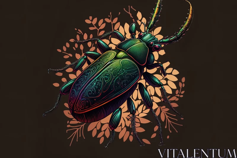 Fantasy Beetle Artwork: A Detailed Exploration AI Image