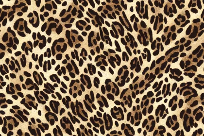 Leopard Print Fabric Pattern in Light Gold AI Image