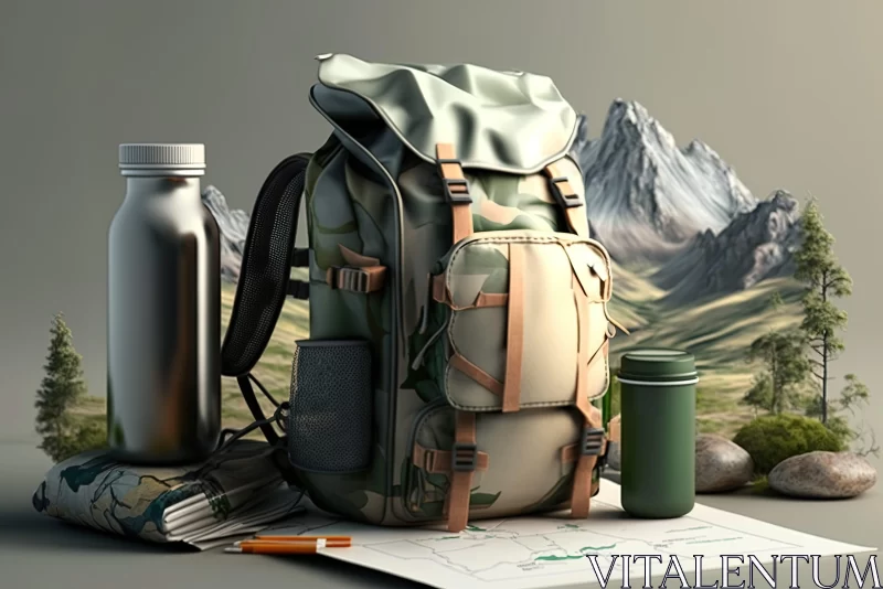 Outdoor Adventures - Detailed Artistic Rendering AI Image