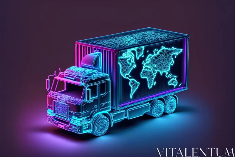 AI ART Neon World Truck: A Beacon of Global Illumination