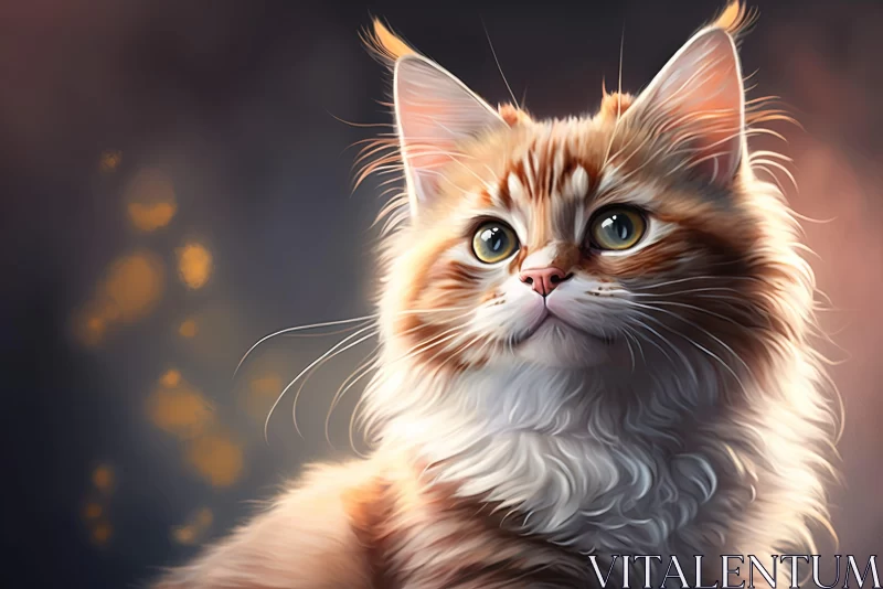 Enchanting Portrait of a Fantasy Kitten AI Image