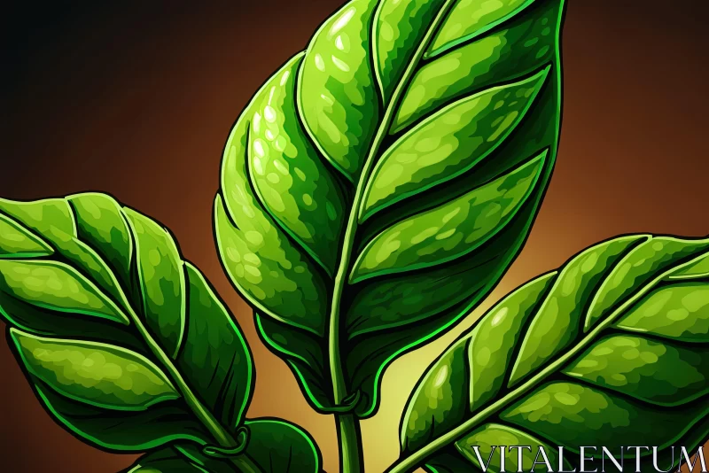 Nature's Beauty: A Detailed Plant Depiction AI Image