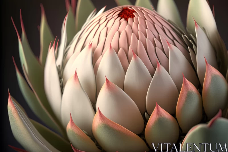 3D Protea Flower - A Digital Art Masterpiece AI Image