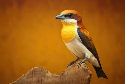 Colorful Bird on Branch: Tonga Art