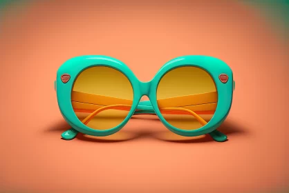 Playful Blend of Modern and Rococo Elements in Sunglasses Design AI Image