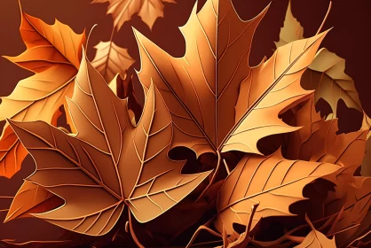 Autumn Leaves Collection: A Beautiful Encounter with Nature AI Image