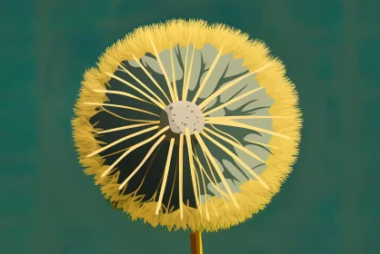 Surrealistic Yellow Dandelions: A Study in Realistic Detail and Color