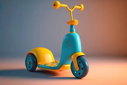 Kids Scooter - A Colorful Display of Childlike Abstraction