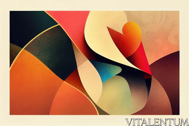 Abstract Artwork with Shapes and Colors AI Image