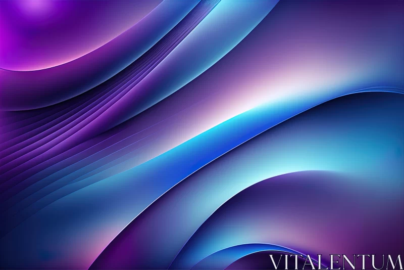AI ART Blue and Purple Multilayered Abstract Wallpaper