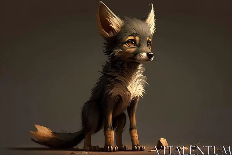 Charming Fox Character Design Painting AI Image