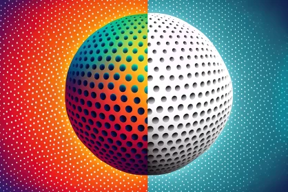 Surrealistic Abstraction Meets Futuristic Psychedelia in Golf Ball Art