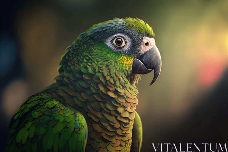 Digital Illustration of a Parrot - Speedpainting & Character Illustrations AI Image
