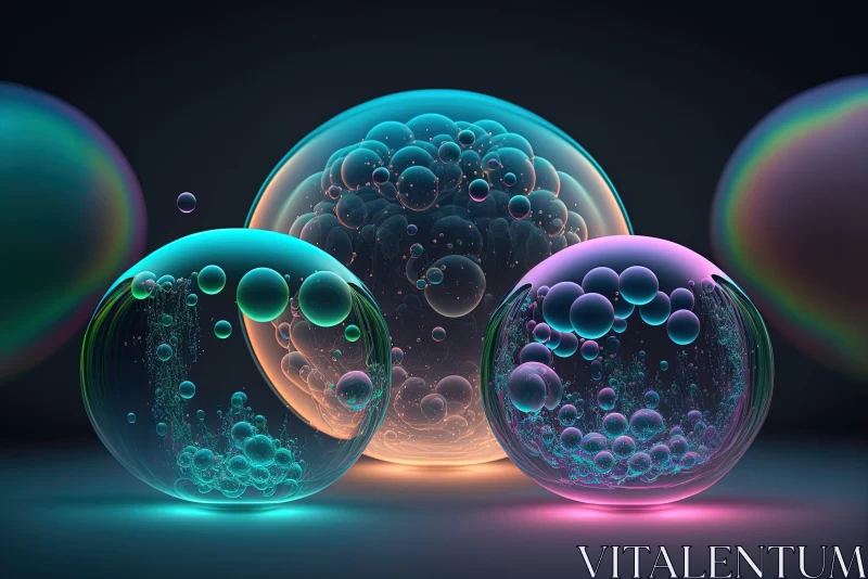 AI ART Neon Hallucinations: Surrealistic Bubbles and Biomorphic Forms