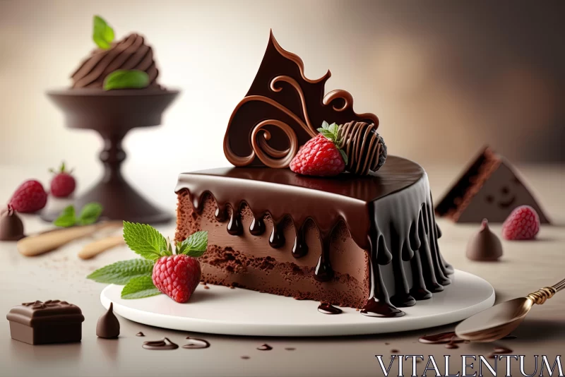 AI ART Chocolate Cake in Photorealistic Style