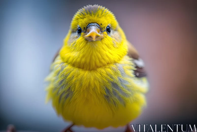 Emotionally Charged Portrait of a Yellow Bird - Award Winning Artwork AI Image