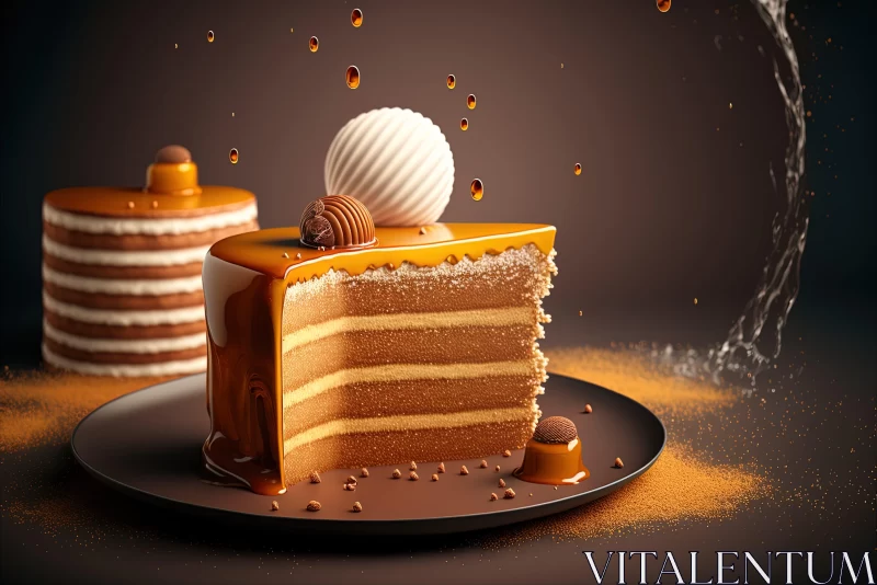 Artistic 3D Render of a Dessert Scene | Food Art AI Image