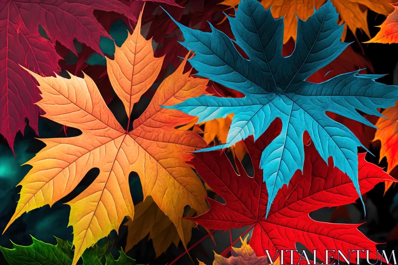 Colorful Autumn Leaves - A Joyful Celebration of Nature AI Image