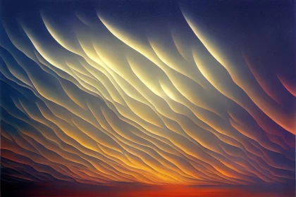Enchanting Sunset with Detailed Skies and Chromatic Waves