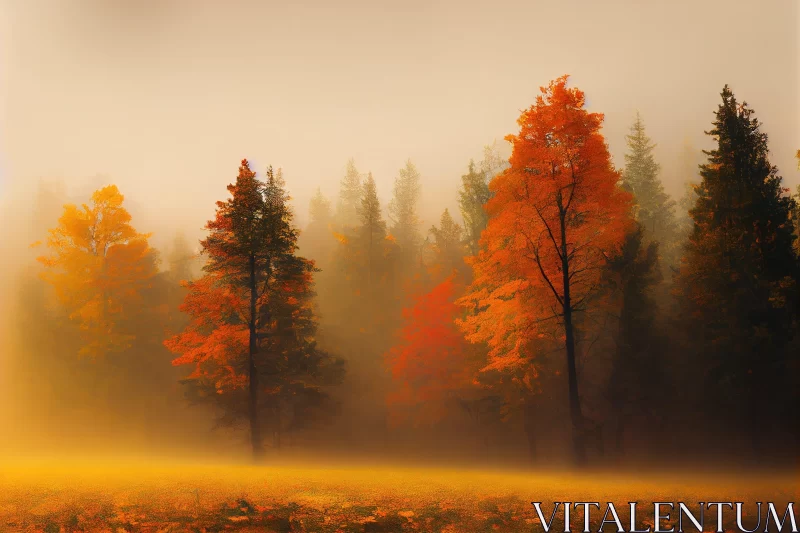Misty Nature Wonders: A Golden Palette of Impressively Atmospheric Scenes AI Image