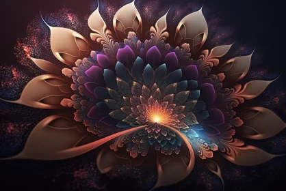 Abstract Flower Fractal Art - A Celebration of Nature
