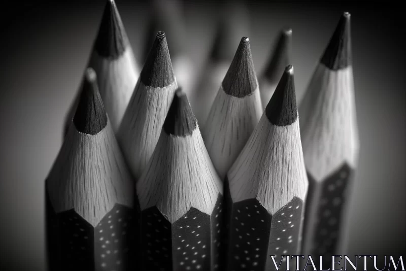 Luminous Pointillism: A Black and White Pencil Still Life AI Image