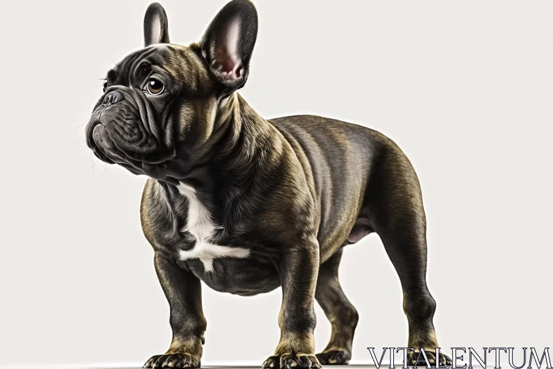 Photorealistic French Bulldog Portrait with Enhanced Coloration AI Image
