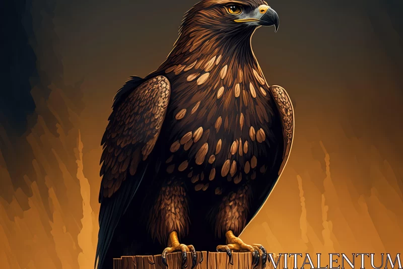 Majestic Eagle in 2D Game Art Style AI Image