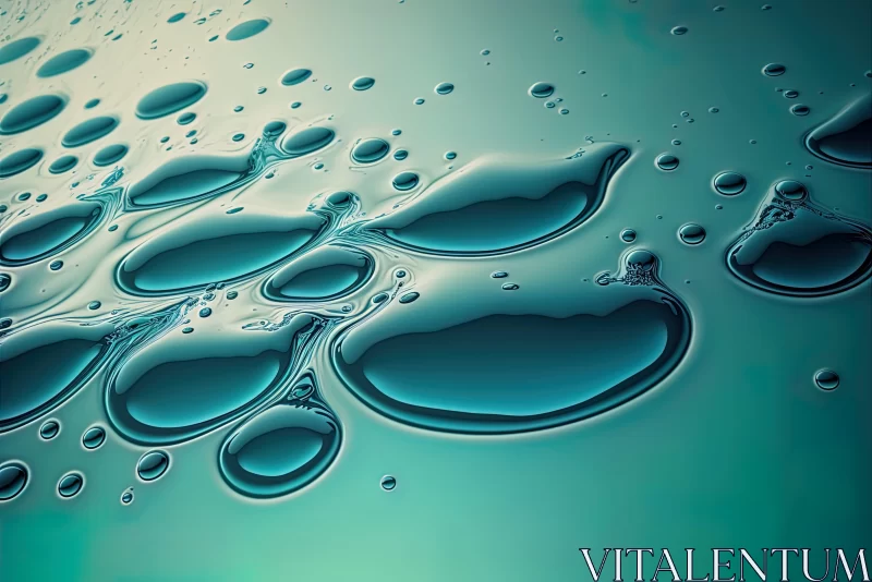 Floating Water Droplets: A Surreal Nature Wonder AI Image