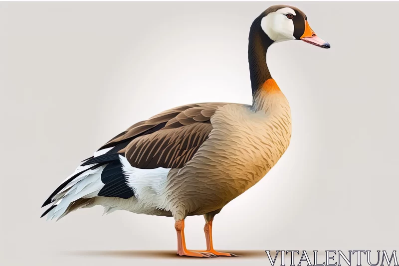 Realistic Hyper-Detailed Vector Goose Illustration AI Image