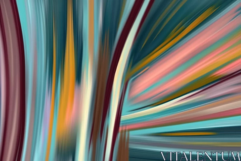 Abstract Painting in Digital Art Style with Colorful Gradients