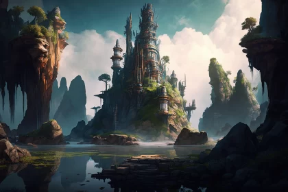 Fantastical Landscapes: Mystical Towns, Medieval Castles, Waterfalls and Dragon Forests