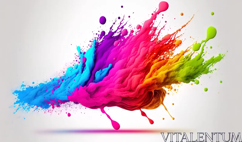 AI ART Colorful Paint Splash in Surrealistic Style