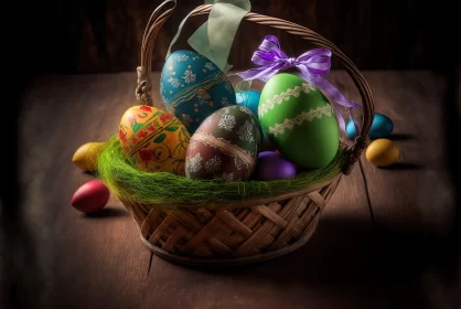 Intricate Easter Egg Display: A Fusion of Styles