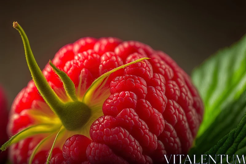 Monochromatic Raspberry in Nature - Soft Light and Bold Lines AI Image