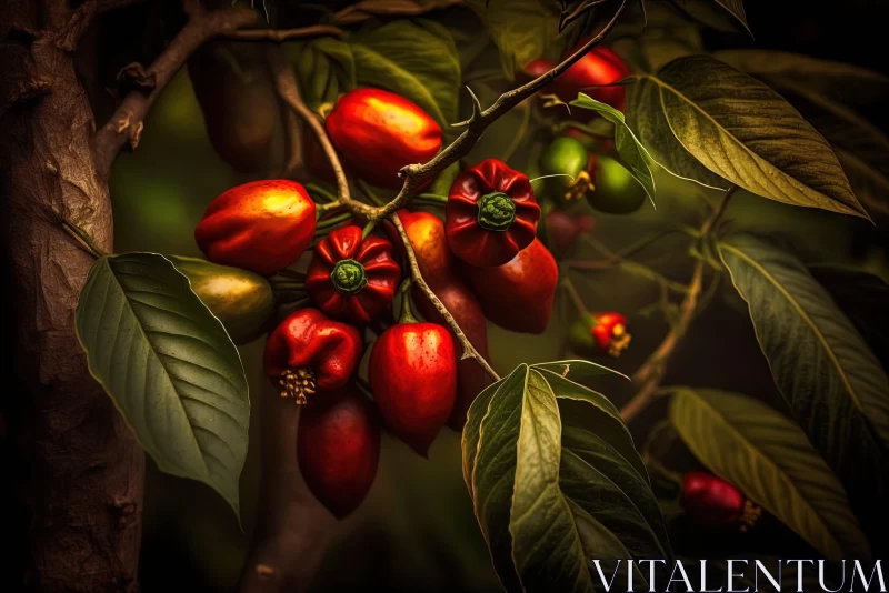 Earthy Tones and Fruit Trees: A Homage to Tongan and Indonesian Art AI Image