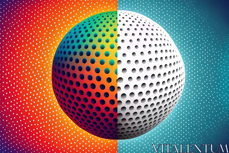 AI ART Surrealistic Abstraction Meets Futuristic Psychedelia in Golf Ball Art