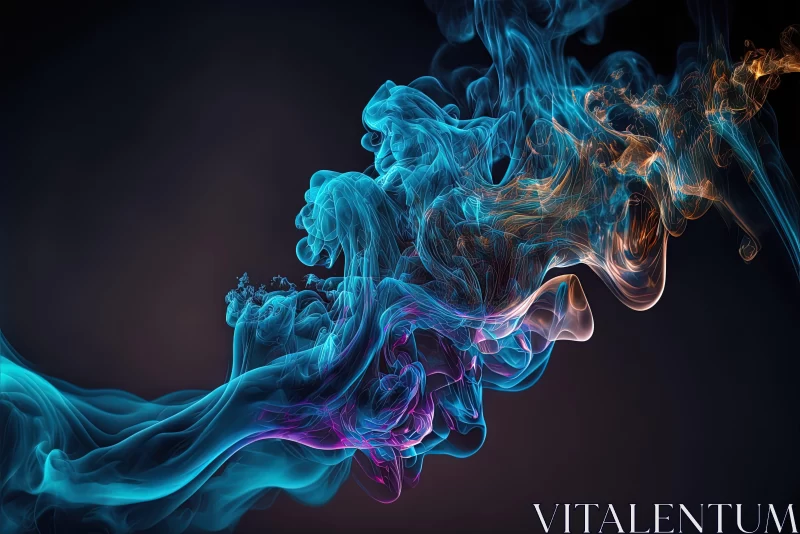 Colorful Smoke Art Wallpaper: Surreal and Futuristic AI Image