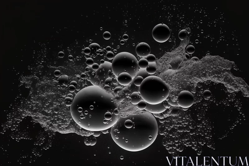 Monochromatic Bubbles - A Journey into Abstract Art AI Image