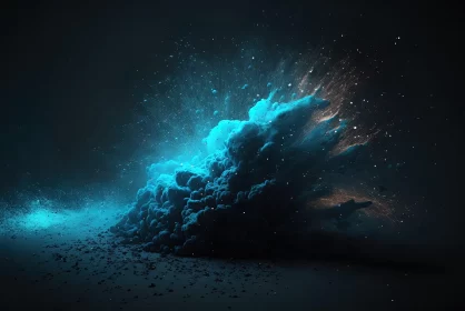 Abstract Blue Explosion in Cosmic Landscape